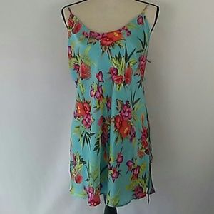 Victoria's Secret Silk Teddy Bold Vivid Floral